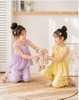 Bộ áo sát nách kẻ thô lanh quần bom Nexxi 3 màu hồng, vàng, tím