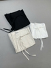 Quần suông dài H's LINEN thắt dây cạp cao 3 màu đen, trắng, be