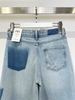 Quần jean suông denim phối dáng dài Zara curve leg cho nữ