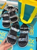 Sandal quai dán rằn ri 2 màu xanh và đen ghi