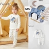 Bộ cotton Malwee dài tay 6 mẫu khủng long, mèo, ngựa...