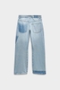 Quần jean suông denim phối dáng dài Zara curve leg cho nữ