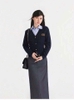 Cardigan Dessuu Len vặn thừng xanh navy