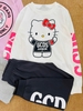 Bộ dài tay cotton Hiunikids 6 mẫu bé trai, bé gái Melody, Kitty, Mickey Paris, Thỏ