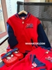 Áo khoác bomber nỉ da cá Spiderman Marvel đỏ xanh