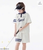 Bộ polo Golf cộc tay Respect hãng Melisa màu TRẮNG mix quần sooc