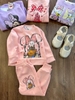 Bộ nỉ bé gái hãng Disney màu hồng mẫu Mèo Marie, lâu đài