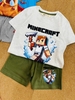 Bộ cotton H&M cộc tay bé trai mẫu Capybara, Minecraft, Dragon ball...