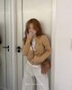 Áo cardigan len AIMÉE cổ tròn vặn thừng hoạ tiết gấu 5 màu