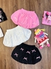 Chân váy bí Size 1-8Y WinWin đính nơ 3 màu đen, trắng, hồng