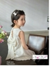 Váy sát nách ren trắng nơ lưng Anni Kids dáng suông
