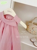 Bộ áo sát nách TÍM HỒNG mix quần chân váy bí Mia Kids