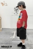 Bộ cộc tay Snoopy Rubik Nabi áo ĐỎ quần short đen
