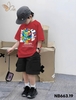 Bộ cộc tay Snoopy Rubik Nabi áo ĐỎ quần short đen