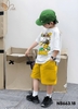 Bộ cộc tay Snoopy Play Game Nabi áo TRẮNG quần short vàng
