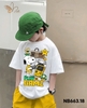 Bộ cộc tay Snoopy Play Game Nabi áo TRẮNG quần short vàng