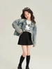 Bộ cotton Hello Kitty Elaine áo dài tay trắng chân váy kaki đen