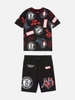 Bộ cộc tay thoáng khí Primark Spiderman Brooklyn Nets màu ĐEN