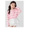 Áo cotton dài tay loang hồng thêu trái tim hãng Hone baby