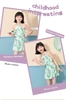 Váy bơi Yuke 2 dây xanh hoa tím cho bé gái