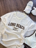 Bộ bơi rời LONG BEACH Yuke 3 món váy lưới quần sooc 2 lớp màu nâu