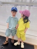 Bộ polo Happyniuniu cộc tay thêu chú chó 3 màu vàng, xanh, tím