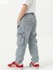 Quần jeans túi hộp Elaine hoạ tiết khoá kéo