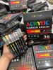 Hộp 36 màu Acrylic Marker đầu brush mềm