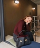 Áo len cardigan ZARA khuy đồng đỏ đô siêu hot