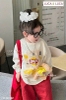 Bộ thun dài tay Luca Luca Lay’s kèm gấu áo trắng quần đỏ