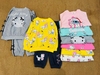Bộ nỉ da cá Hiunikids dài tay bé gái 6 mẫu Hello Kitty, Sanrio, Gabby, Stitch