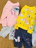 Bộ nỉ da cá Hiunikids dài tay bé gái 6 mẫu Hello Kitty, Sanrio, Gabby, Stitch