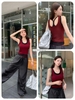 Áo crop top sát nách viền chữ Y 4 màu