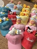 Mũ lưỡi trai gắn gấu bông hoạt hình các màu Hello Kitty, Twinkle, Pooh, Minnie