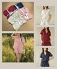 Bộ pyjama cộc tay nữ GUESS 4 màu hoạ tiết hoa