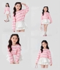 Áo cotton dài tay loang hồng thêu trái tim