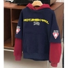 Áo hoodie nỉ bông xanh navy phối đỏ Joff Hamilton