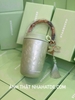 Cốc giữ nhiệt Starbucks 400ml màu xanh, quai cầm bằng tre, dây charm chuồn chuồn