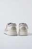 Giày sneaker Zara quai dán màu trắng mix xám