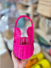 Giỏ mây tai thỏ màu vàng, cam, hồng size23x25cm