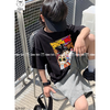 Bộ cotton Dragon Ball Elaine áo cộc tay đen quần jean