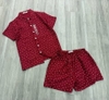 Bộ pyjama cộc tay nữ GUESS 4 màu hoạ tiết hoa