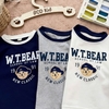Set 3 áo cottn dài tay thêu đáp hình gấu W.T.BEAR