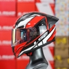 Combo Mũ Fullface LS2 FF353 Infinity Đen Trắng Đỏ Kèm Kính Revo Và Đuôi Gió