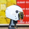 Mũ 3/4 2 Kính Royal M777K Trắng Bóng - Nhỏ Gọn