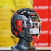 Mũ 3/4 2 Kính LS2 OF618 Verso II Đen Xám Đỏ Bóng Asian Fit