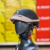 Mũ 1/2 Falcon F11 Đen Nhám Nâu Chính Hãng