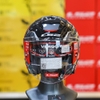 Mũ 3/4 2 Kính LS2 OF618 Verso II Đen Xám Đỏ Bóng Asian Fit