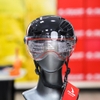 Nón Thể Thao Falcon F06 Đen Bóng Có Kính Che