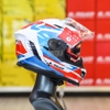 Mũ Fullface 2 Kính LS2 FF818 Storm III Komai Trắng Xanh Đỏ 2026